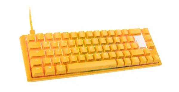Ducky One 3 Yellow SF MX-Blue žlutá / Herní klávesnice / podsvícená / mechanická / drátová (USB) / DE (DKON2167ST-CDEPDYDYYYC1)