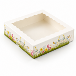 Cake star Krabice s okénkem Spring laminovaná 15 × 15 × 5 cm