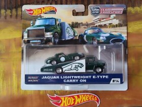 HOT WHEELS TEAM TRANSPORT JAGUAR LIGHTWEIGHT E-TYPE CARRY ON#14