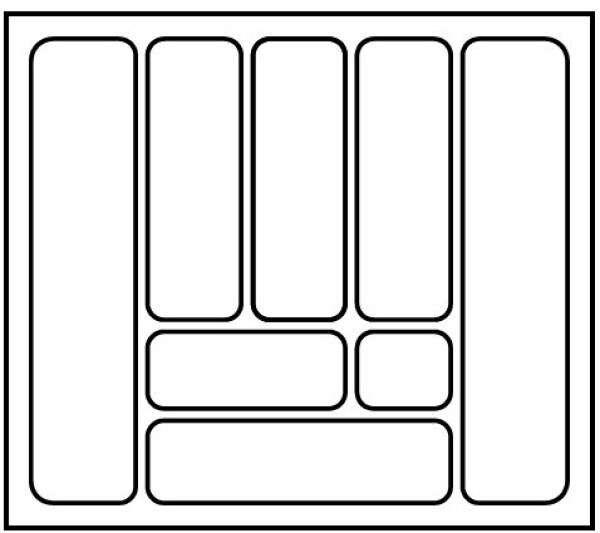 Poli příborník do zásuvky 600 Comfort barva: bílá