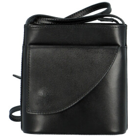 Stylová dámská kožená crossbody Hasta, černá