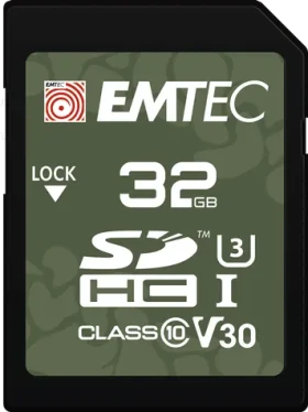 EMTEC Outdoor SD UHS-I U3 V30 32GB / čtení: 100MBs / zápis: 50MBs (ECMSD32GHC10OR)