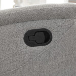 Relaxační křeslo, manuální ovládání, světle šedá látka