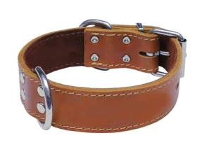 Huhubamboo Mastná kůže - obojek hnědá / Obojek pro psy / 4x65 cm (353004)