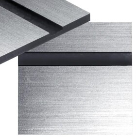 Gravírovací laminát 300 x 200 x 1,3 mm - Stříbrný, černý