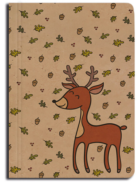 Notes prázdný A6 kraft Srnec