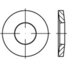 Konická pružná podložka 10 mm 23 mm pružinová ocel fosfátováno 100 ks TOOLCRAFT 138285