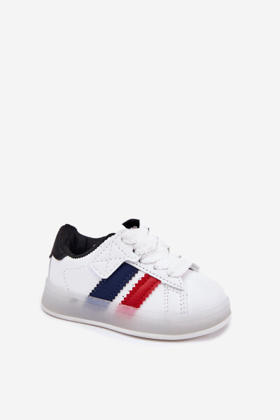 Sportovní Boty Tenisky Dětské S Svítící Podešví Bílá-Černá Arielle 22