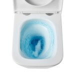 Mereo WC set - Smart flush rimless WC hranaté, modul pro sádrokarton, bílé hranaté tlačítko MM02NSETRT320