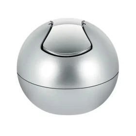Spirella BOWL mini výklopný odpadkový koš 1 L stříbrný / plast (7610583149732)