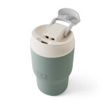 Monbento Termohrnek s víčkem a brčkem Travel Green 350 ml, zelená barva, kov