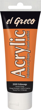 Kreul El Greco akrylová barva 75 ml oranžová tmavá
