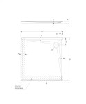 OMNIRES - STONE čtvercová sprchová vanička s kamennou strukturou, 80 x 80 cm bílá mat /BM/ STONE80/KBM