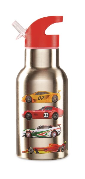 Crocodile Creek Nerezová láhev - Závodní auta (400 ml)