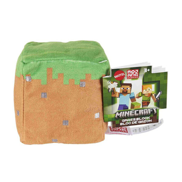 Minecraft plyšák kostka - Tráva - 7,5 cm