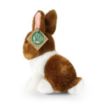Plyšový králík bílo-hnědý sedící 16 cm, ECO-FRIENDLY