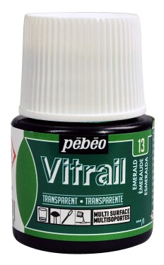 Barva na sklo Pébéo Vitrail - 13 zelená smaragdová
