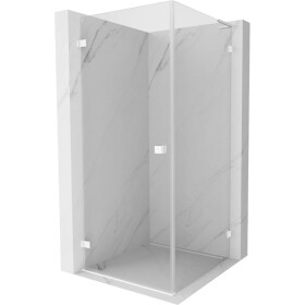 MEXEN/S - Lunar-B L sprchový kout dveře křídlové levá 80 x 80, transparent, bílá 832L-080-080-20-00-L