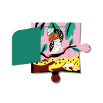Mudpuppy Puzzle - Lift-the-flap -Safari (12 dílků)
