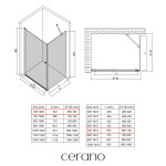 CERANO - Sprchový kout Antelo L/P - 6 mm - chrom, transparentní sklo - 70x70x190 - otočný CER-8050BD7506