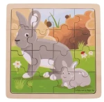 Bigjigs Toys Puzzle králík s králíčkem