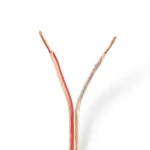 Nedis Repro kabel 2x 1.50 mm2 transparentní / CCA / 100.0 m / Kulatý / PVC (CAGW1500TR1000)