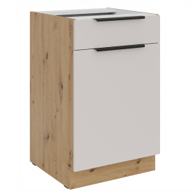 Spodní skříňka Solea 50 D 1F 1S BB - Premium Box Barva korpusu: Dub artisan, Barva dvířek: Kašmír