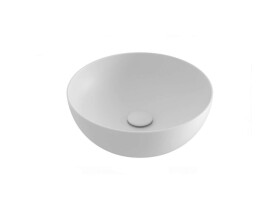 RAVAK - UNI Umyvadlo na desku průměr 40 cm, bez přepadu, bez otvoru pro baterii, matná bílá XJX0E140000