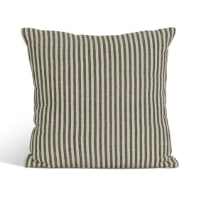 Garden Trading Lněný polštář Charingworth Stripe Forest Green 45 x 45 cm, zelená barva, textil