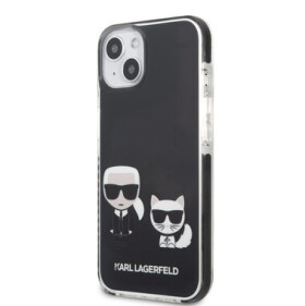 Pouzdro Karl Lagerfeld TPE Karl and Choupette iPhone 13 mini černé