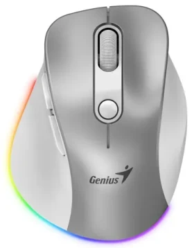 GENIUS Ergo 9000S Pro stříbrná / optická / 2400 dpi / bezdrátová / 6 tlačítek / RGB (31030039402)