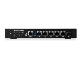 UBNT EdgeMAX EdgeRouter 6 PoE [1GHz quad-core CPU, 1GB RAM, PoE, EdgeOS, 5 gigabitové porty + 1xSFP slot, fanless] EDF_1015946