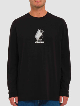 Volcom Stairway black pánské tričko dlouhým rukávem