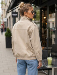 Dámská semišová bunda bomber béžová FashionStreet TY5653 L