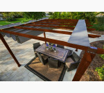 Paragon Outdoor Florida hliníková pergola 350x350x235 cm tmavě hnědá
