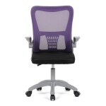 Dětská židle, výškově nastavitelná, fialová síťovina, KA-K2008 PUR