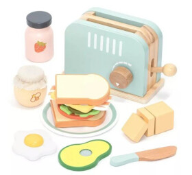 Dřevěný toustovač s doplňky