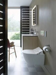 DURAVIT - Darling New Závěsné WC pro bidetové sedátko SensoWash, WonderGliss, bílá 25445900001