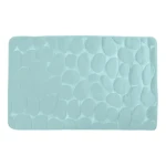 MSV PEBBLES koupelnová předložka 40 x 60 cm pastelově zelená / PU pěna / protiskluzová