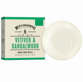 SCOTTISH FINE SOAPS Pánské mýdlo na holení Vetiver a santalové dřevo 100 g, zelená barva, přírodní barva