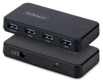 StarTech USB-A Hub 4 porty černá / 4x USB-A / 5 Gbs / napájecí adaptér (ST4300USB3V2-UE)