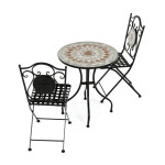 Zahradní set 1+2, kov, keramická mozaika, US1400 SET