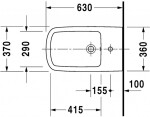 DURAVIT - DuraStyle Stojící bidet, bílá 2283100000