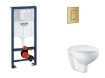 GROHE - Rapid SL Set předstěnové instalace, klozetu, sedátka SoftClose a tlačítka Skate Cosmopolitan, kartáčovaný Cool Sunrise SANI11BB4121