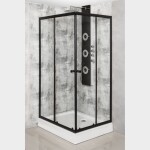 KERRA - Sprchový kout Olga černá SQ 100x100(bez vaničky) 5907548125927