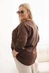 Dámská mikina Plus Size s kapucí a potiskem, grafitová UNI