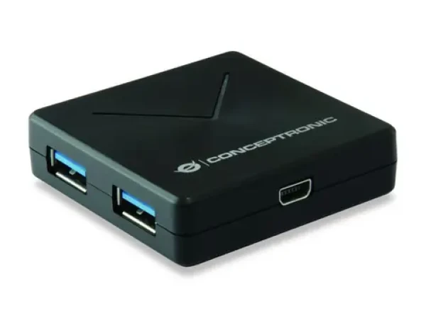 Conceptronic HUBBIES02B USB hub / 4x USB-A 3.0 / odpojitelný USB kabel (HUBBIES02B)