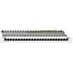 Intellinet 24-Port Cat6a Patchpanel geschirmt 1HE Kabeleinführung 90° abgewinkelt schwarz 24 portů patch panel 483 mm (1