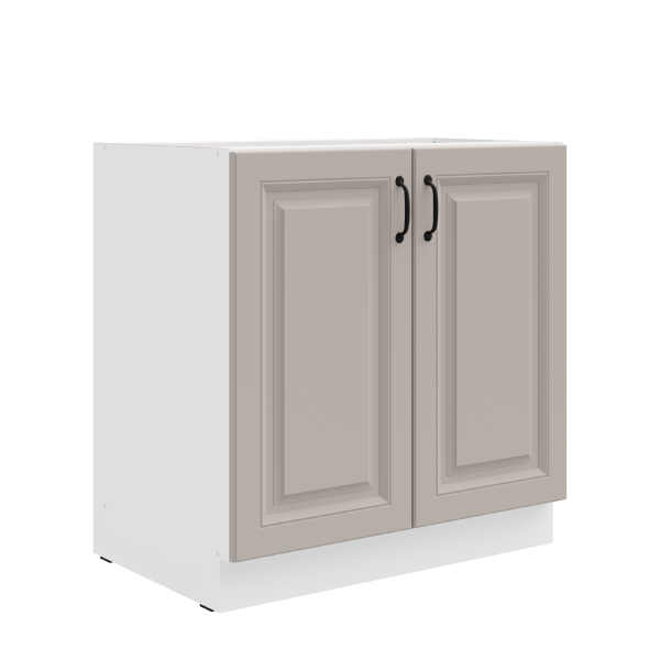 Spodní skříňka Stilo 80 D 2F BB Barva korpusu: Bílá, Barva dvířek: Clay Grey