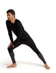 Pánské merino tričko s dlouhým rukávem ICEBREAKER Mens 200 ZoneKnit LS Crewe, Black velikost: XL